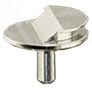 Low profile Zeiss pin stub Ø12.7 diameter with 36° for Zeiss SEM/ FIB systems, short pin, aluminium